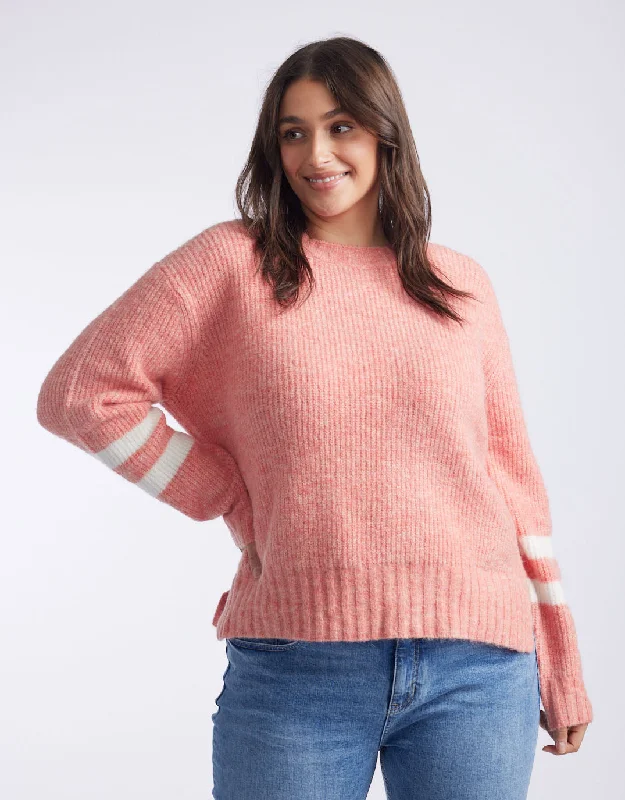 Alaska Crew Knit Jumper - Melon