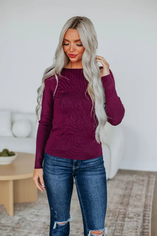 Anissa Sweater - Deep Plum