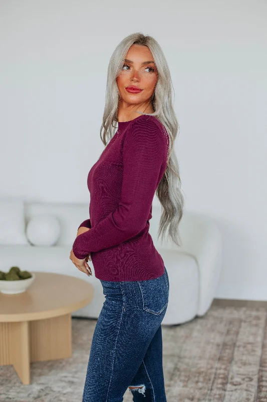 Anissa Sweater - Deep Plum