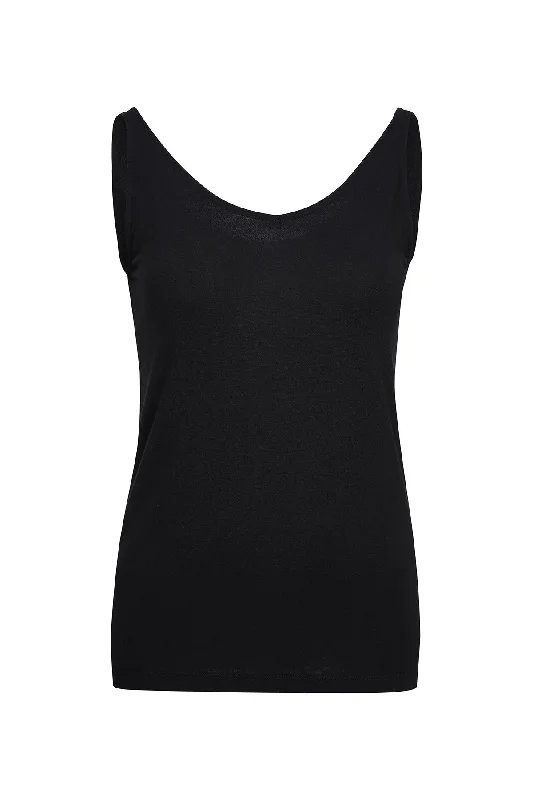 Basic Cami with 2 neck options | Black | 7533WW