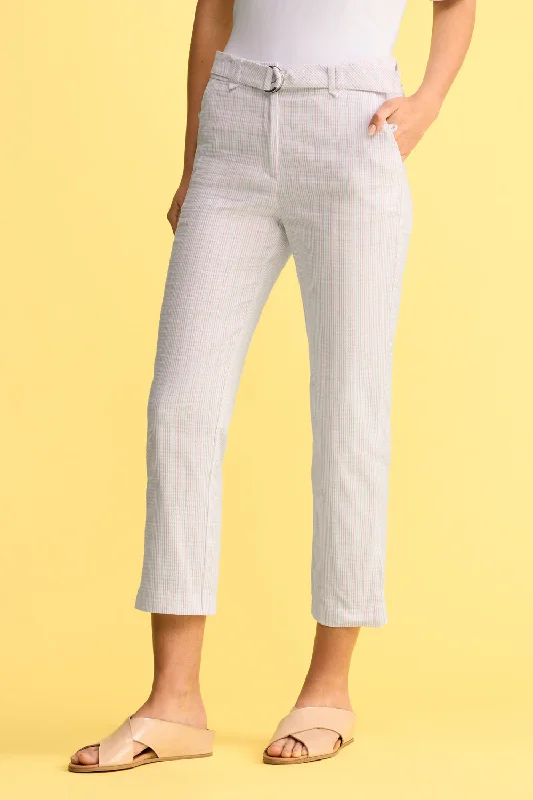 Seersucker Stripe Capri Pant - Gelati Stripe