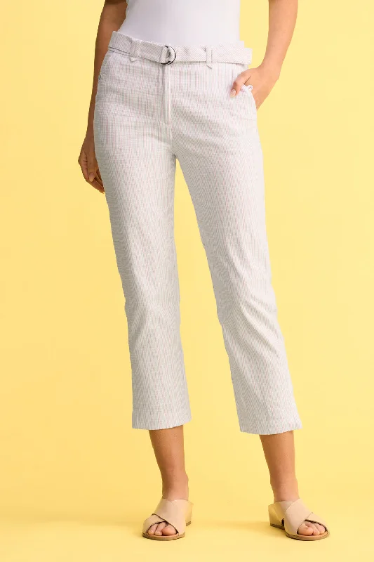 Seersucker Stripe Capri Pant - Gelati Stripe