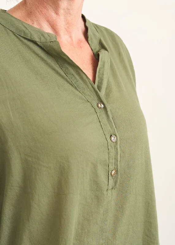 ELSIE 1/2 BUTTON SHIRT