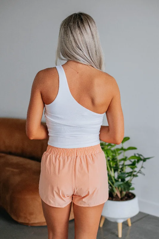 Erina Athleisure Shorts - Peach