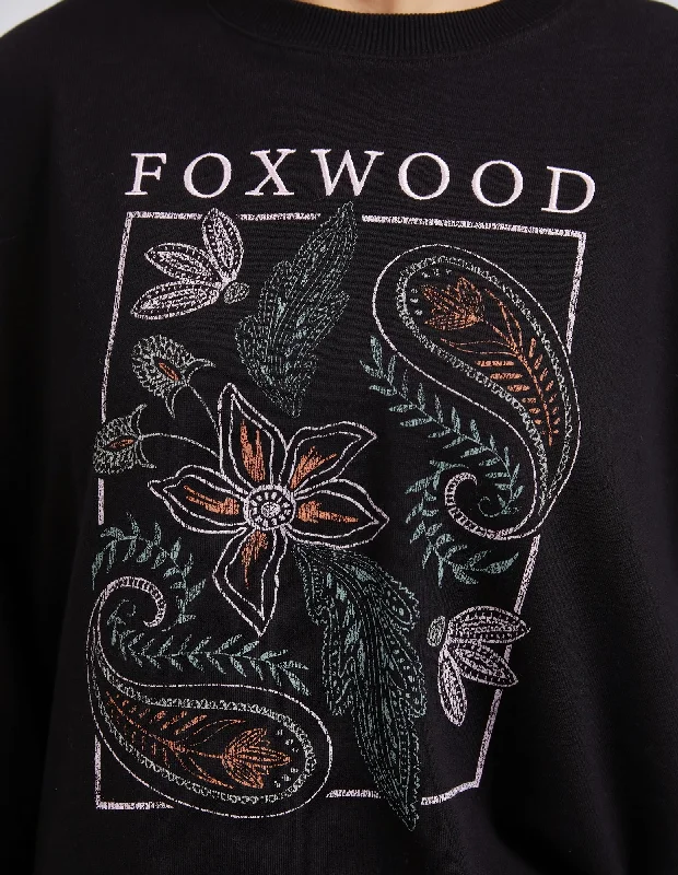 Foxwood Paisley Crew Black