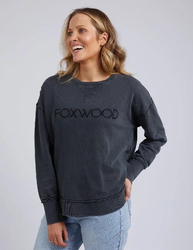 Foxwood Simplified Crew Washed Black