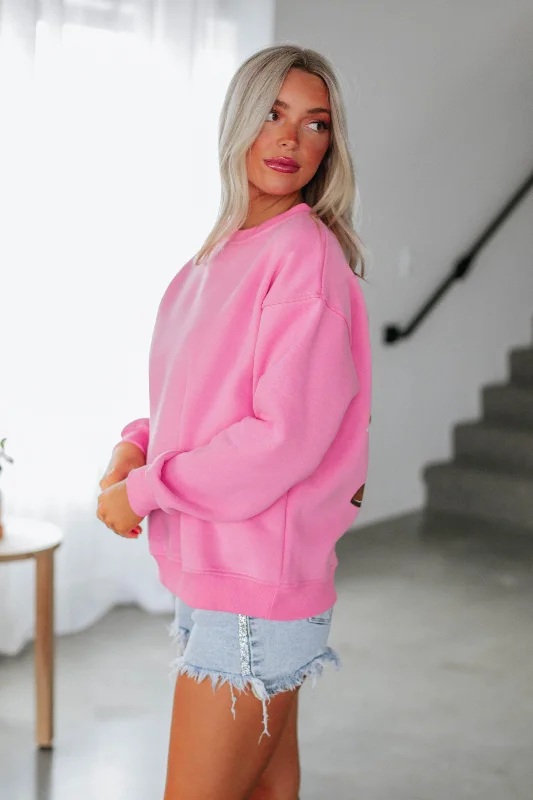 Giddy Up Buttercup Graphic Crewneck - Bubblegum