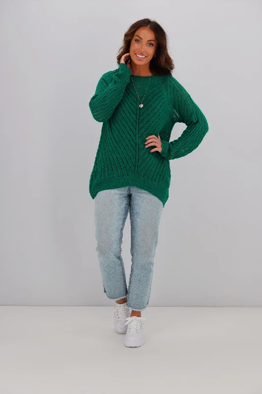 Gloss by Shine On Niamh Angle Crochet Sweater Teal