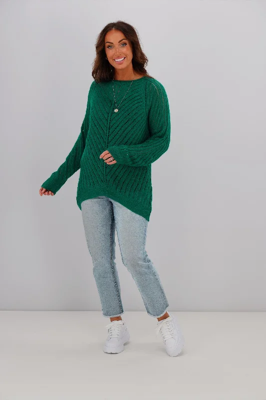 Gloss by Shine On Niamh Angle Crochet Sweater Teal