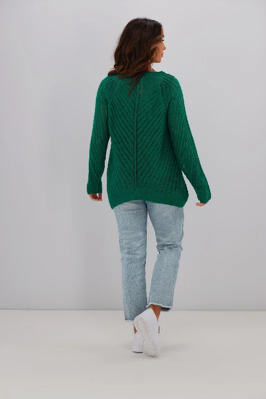 Gloss by Shine On Niamh Angle Crochet Sweater Teal