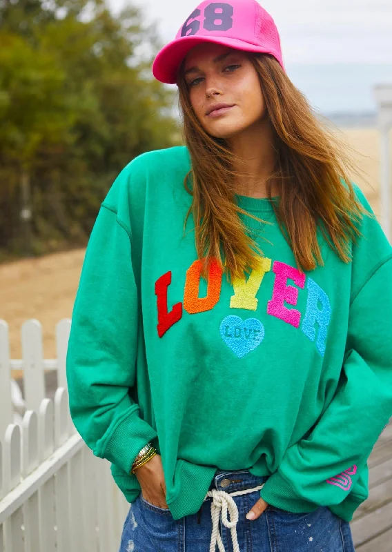 Hammill + Co Applique Lover Sweat Green