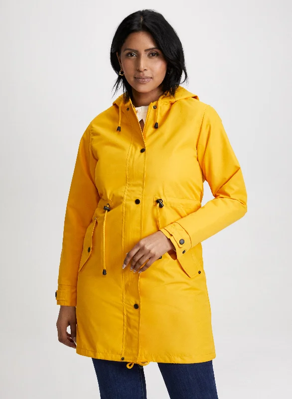 Hooded Utility Rain Jacket