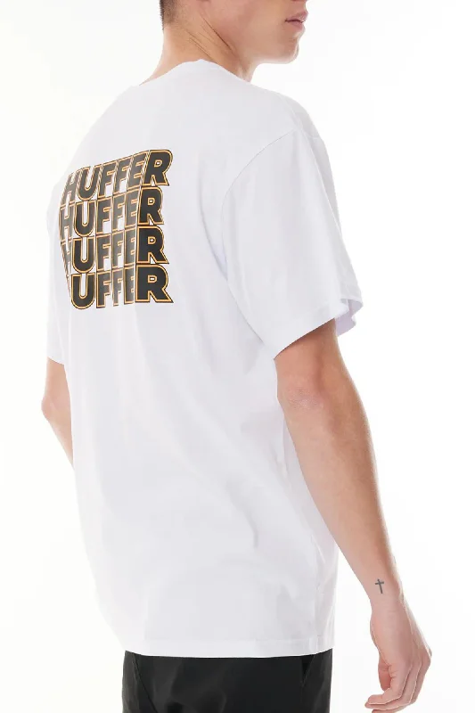 Huffer Mens Classic Tee/Bricks White