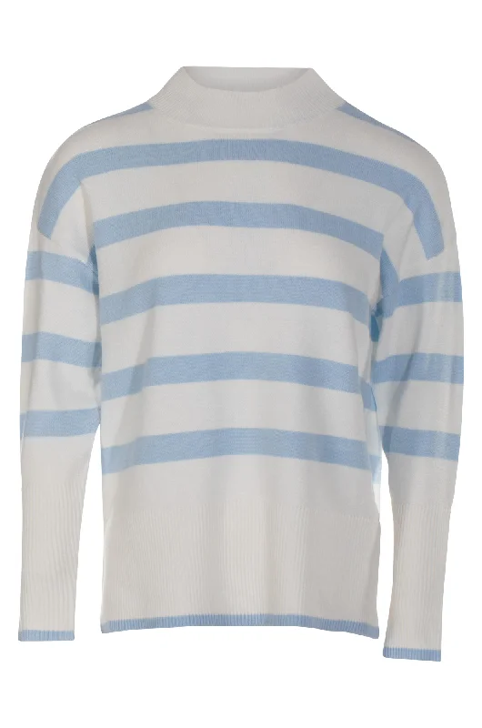 Luxe Knitwear stripe Jersey | Ivory/Sky | 7326ZZ