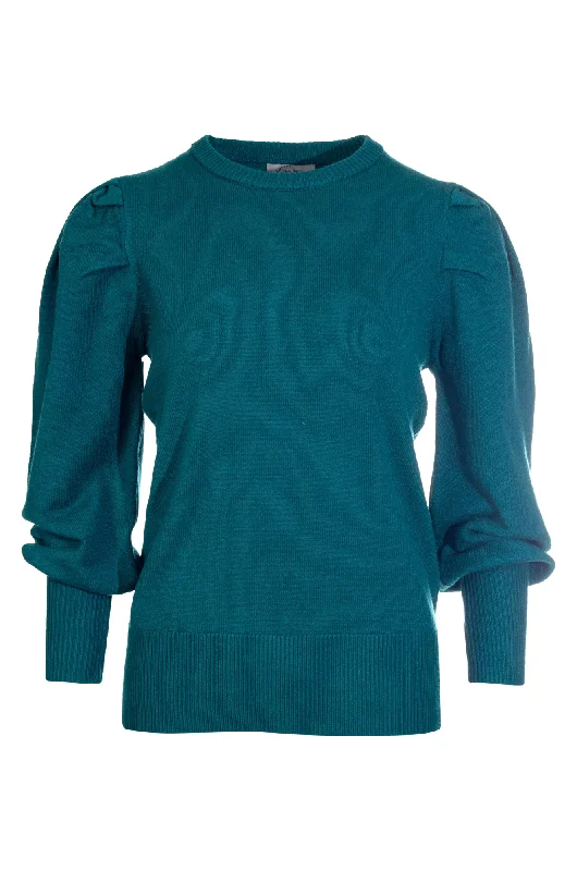 Puff sleeve Luxe Knitwear Jersey | JADE | 7322ZZ