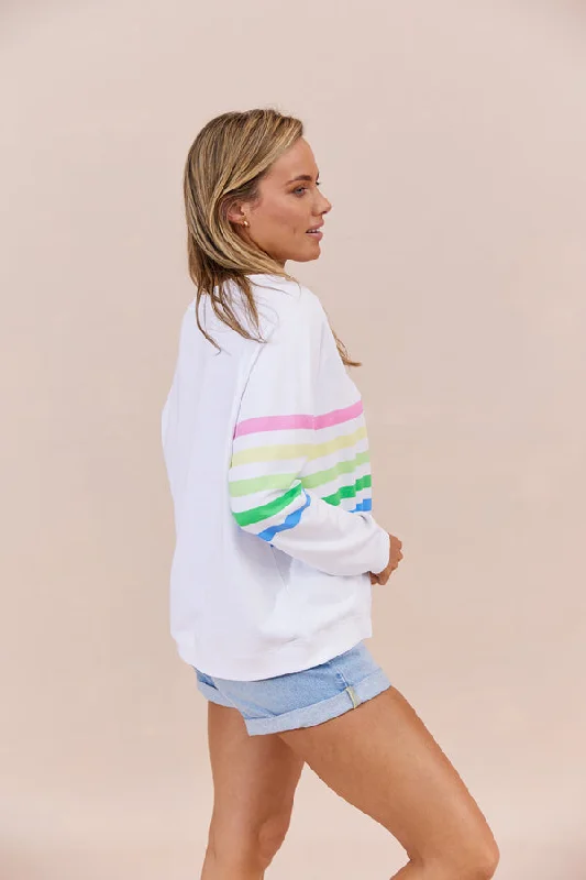 Jovie The Label Forever Sweater White Stripes