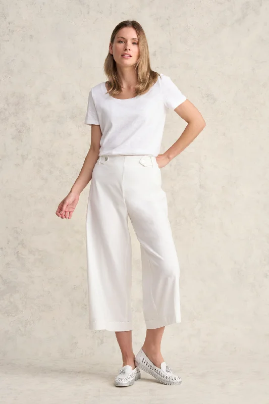 Linen Culotte - White