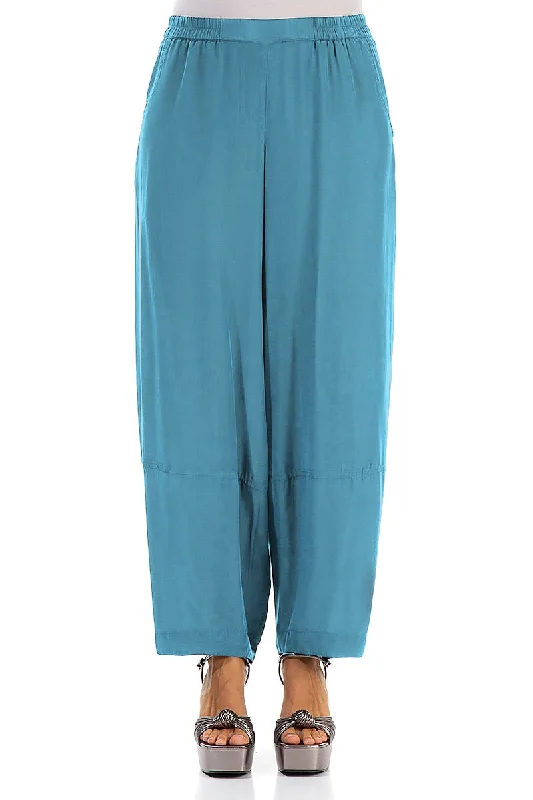 Loose Denim Silk Bamboo Trousers