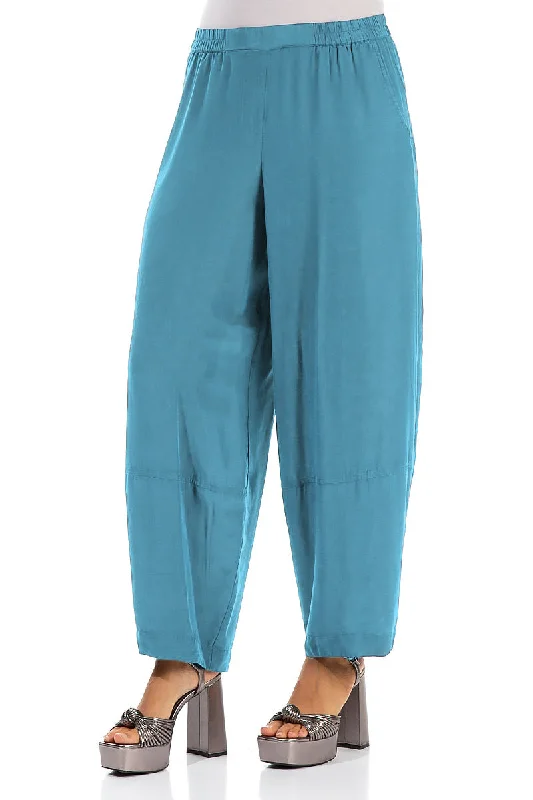 Loose Denim Silk Bamboo Trousers