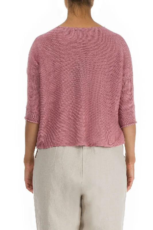 Minimalist Rose Linen Jumper