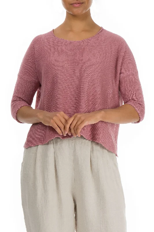 Minimalist Rose Linen Jumper