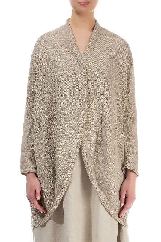 Open Type Natural Linen Cardigan