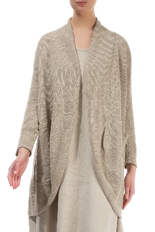 Open Type Natural Linen Cardigan