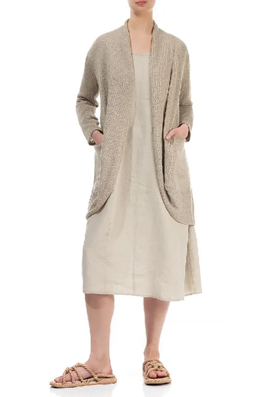 Open Type Natural Linen Cardigan