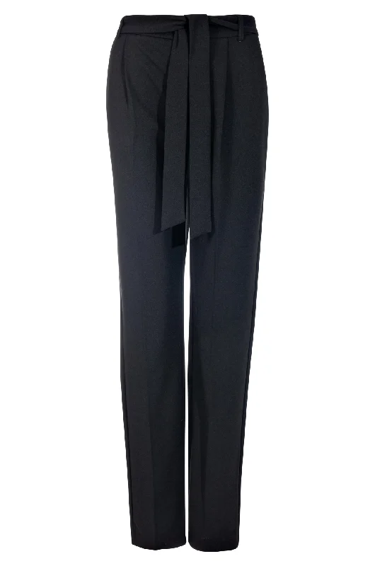 Stretch Crepe Regular Pants | Black | 8225ZZ