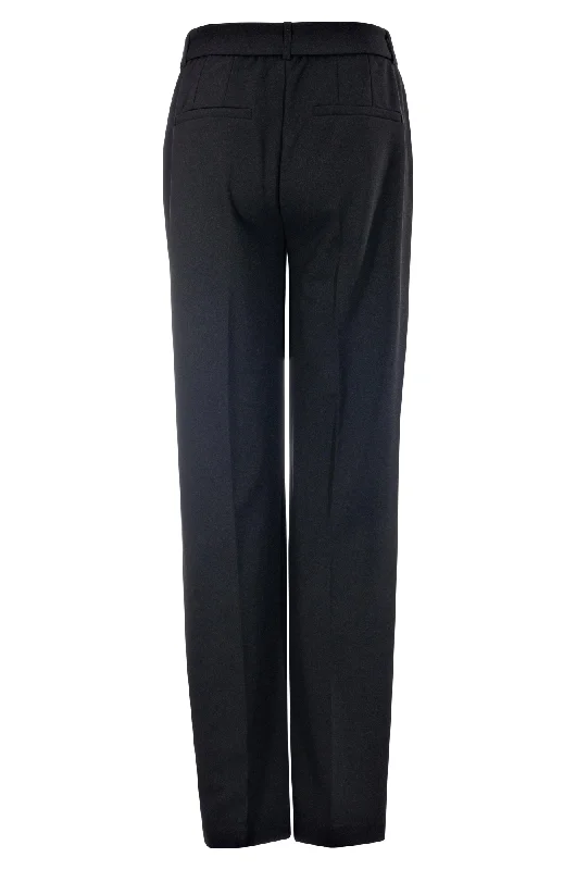 Stretch Crepe Regular Pants | Black | 8225ZZ