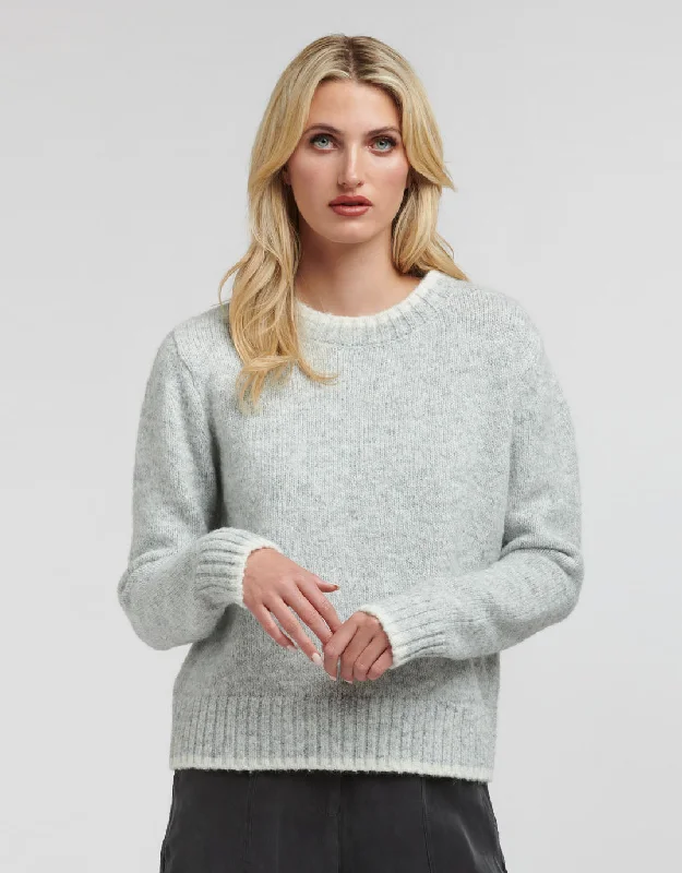 Rigby Alpaca Tweed Knit - Silver