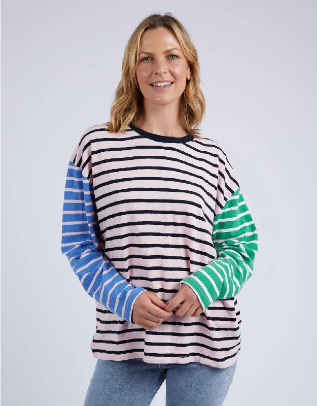 Sally Stripe Long Sleeve Tee - Multi Stripe