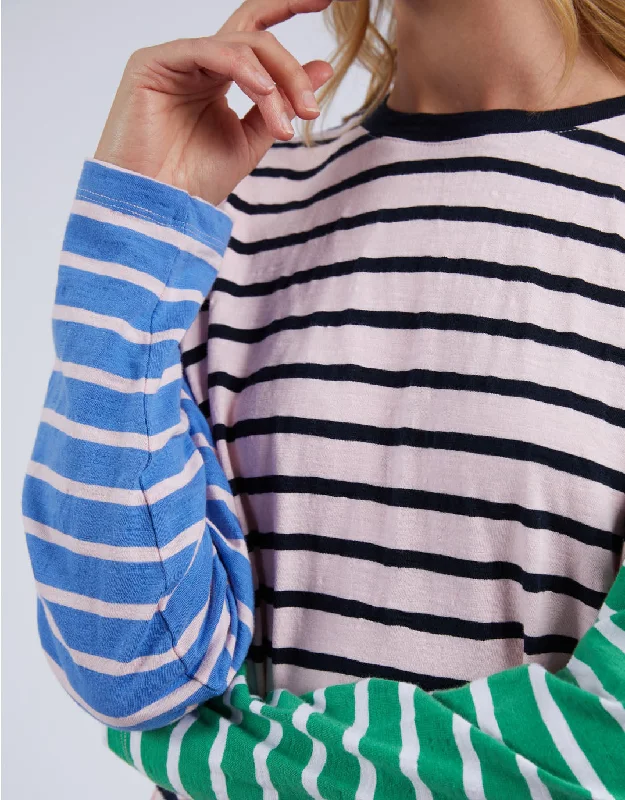 Sally Stripe Long Sleeve Tee - Multi Stripe