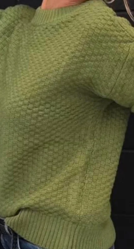 Shine On Label Winnie Moss Stitch Jumper Green