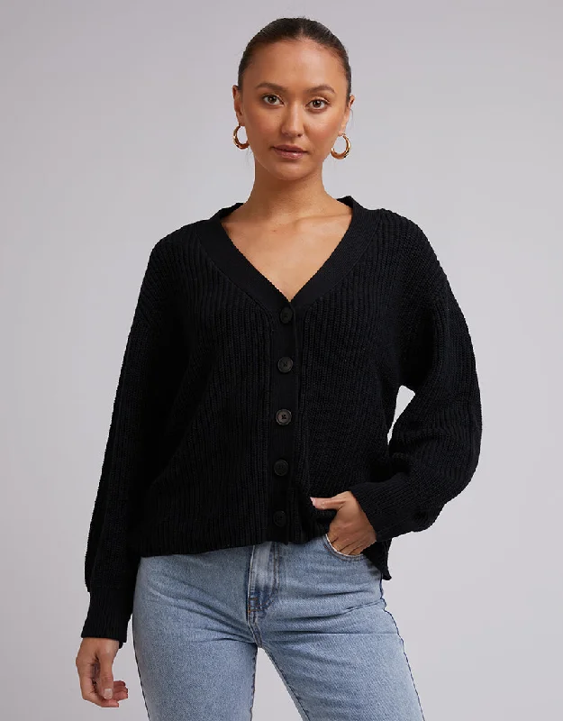 Silent Theory Arlo Knit Cardi Black