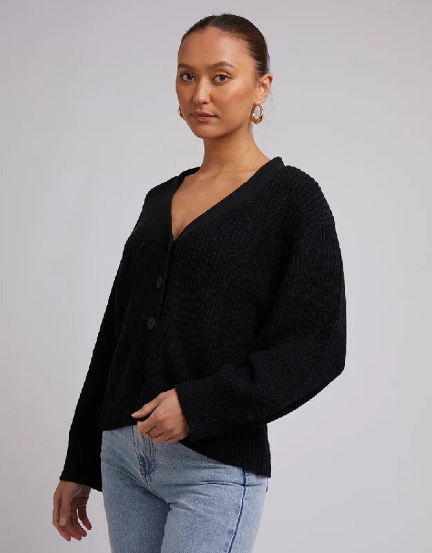 Silent Theory Arlo Knit Cardi Black