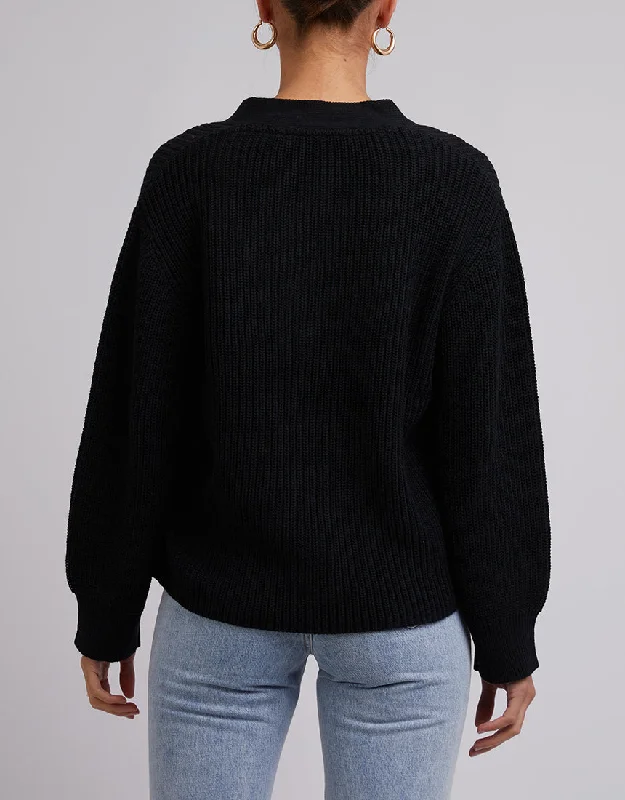 Silent Theory Arlo Knit Cardi Black