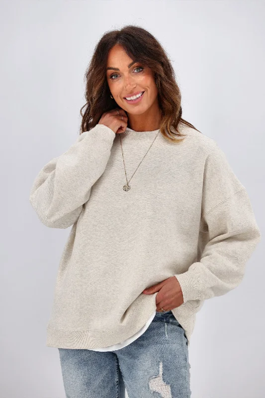 Silent Theory Oversized Crew Oatmeal