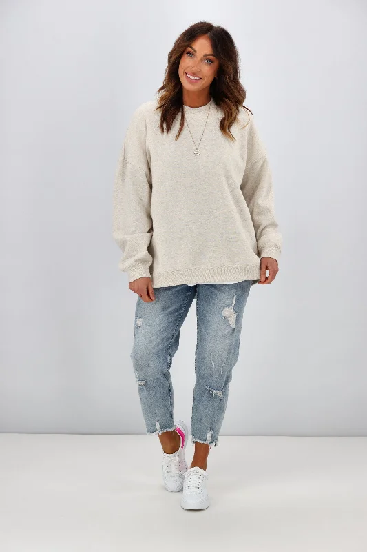 Silent Theory Oversized Crew Oatmeal