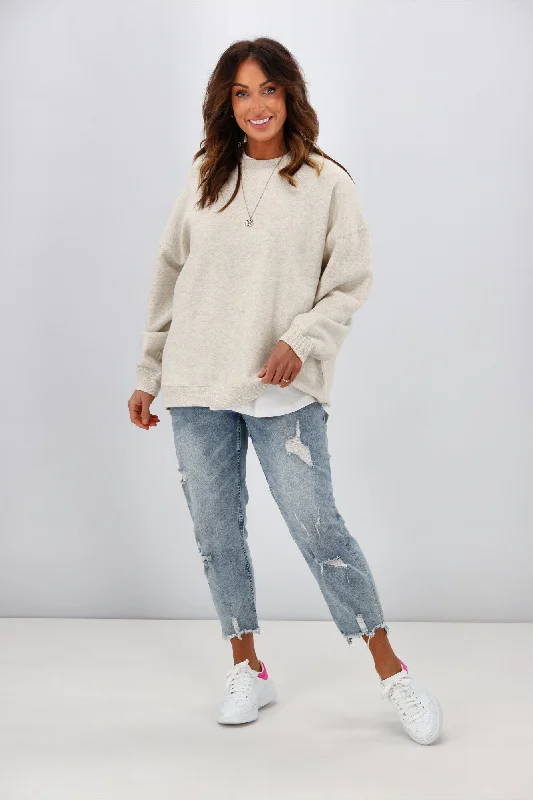 Silent Theory Oversized Crew Oatmeal