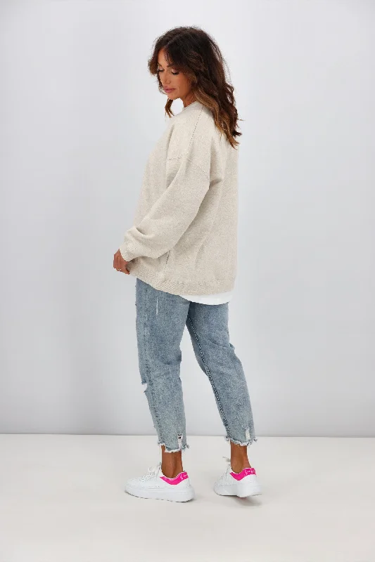 Silent Theory Oversized Crew Oatmeal