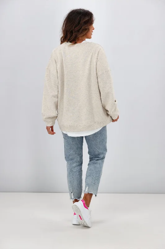 Silent Theory Oversized Crew Oatmeal