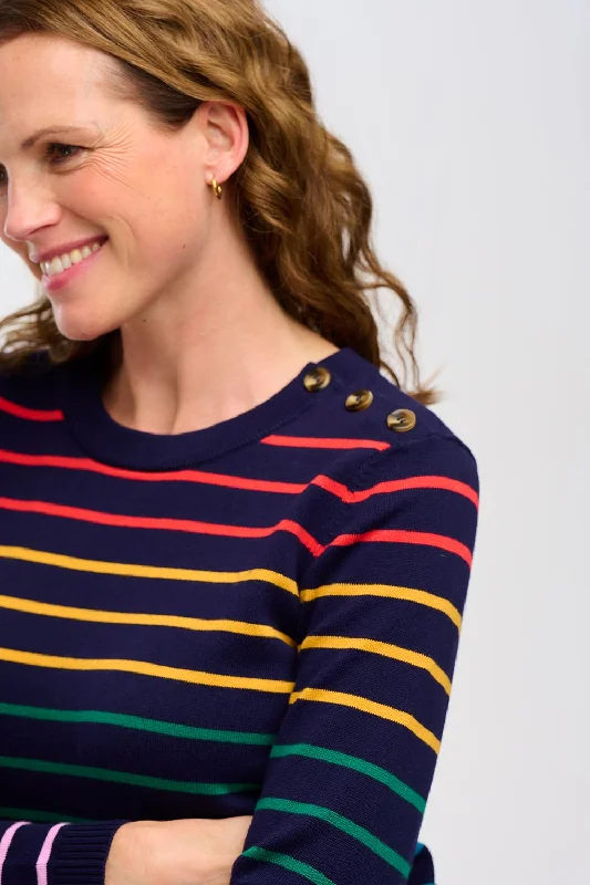 Sugarhill Binkie Jumper Triple Stripe Navy