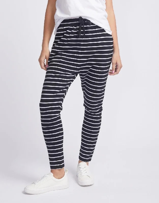 Jade Lounge Pants - Black/White Stripe