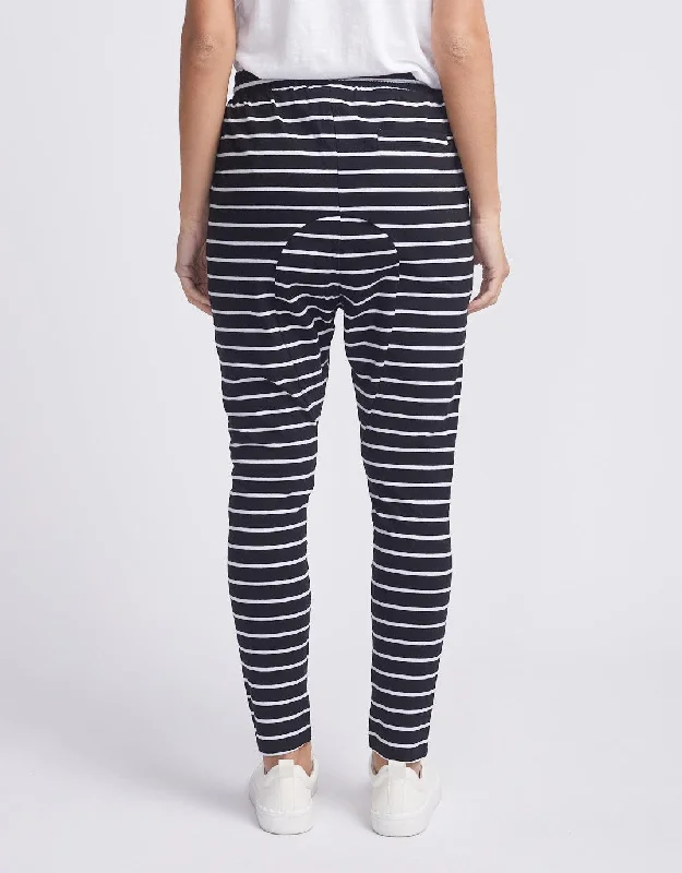 Jade Lounge Pants - Black/White Stripe