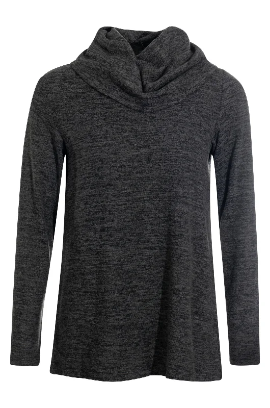 Soft Warm Touch Cowl neck Tunic | CHARCOAL | 6363ZZ