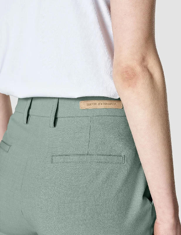 Essential Pants Tapered Calm Green Melange