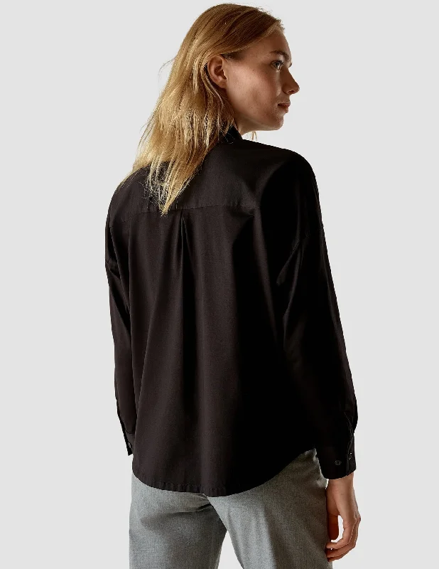 Oversized Long Sleeve Shirt Black