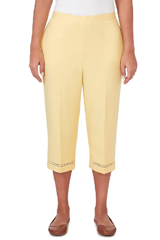 Charleston Lace Insert Capri Pant