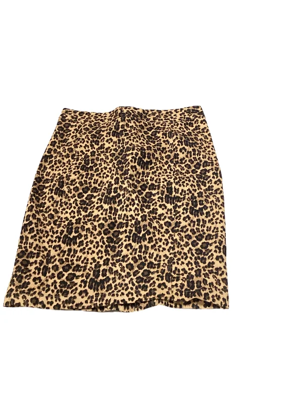 Animal Print Skirt Midi Clothes Mentor, Size M